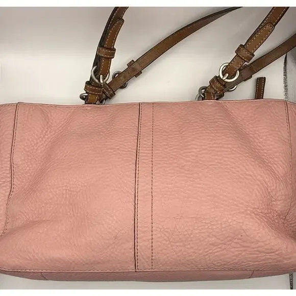 Vintage COACH CHELSEA F10892 Pebbled Leather Tote Shoulder Bag Handbag Rare Pink - Picture 6 of 14